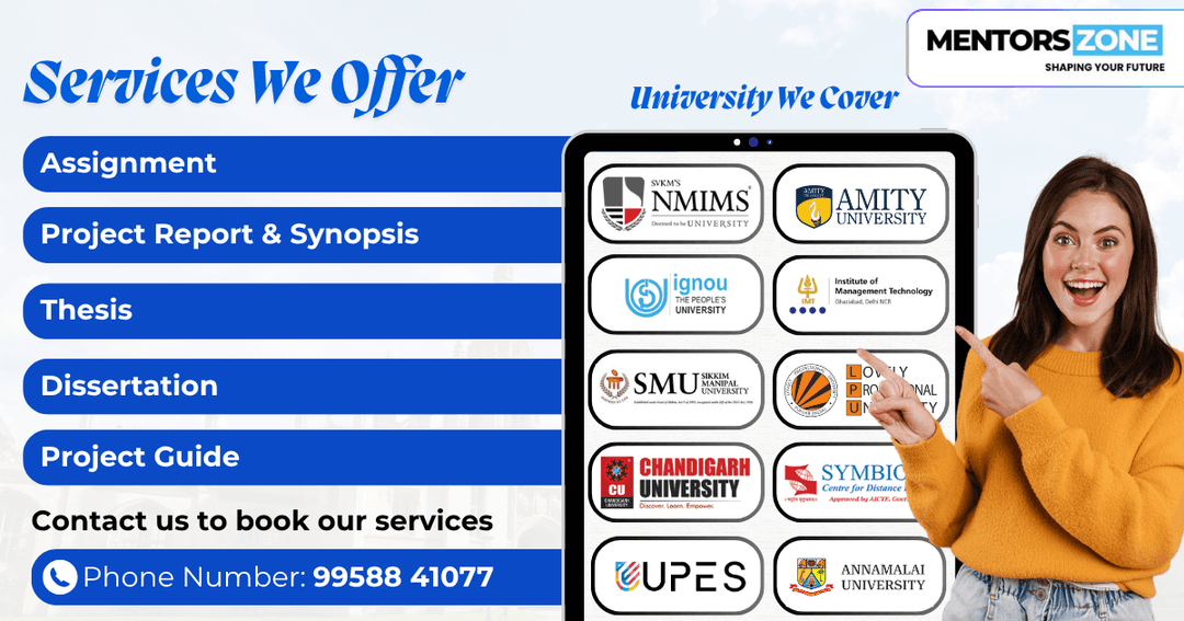 Personal Tuition & Tutorial Services for Assignment, Project report, Synopsis, & Thesis for Amity, NMIMS, IMT, SCDL, UPES, Manipal & Many More